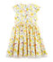 Robe manches courtes enfant fille blanc MARSHMALLOW/blanc MULTICO