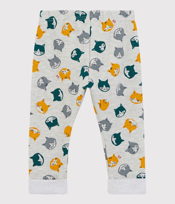 Pantalon en molleton bébé. gris BELUGA/blanc MULTICO