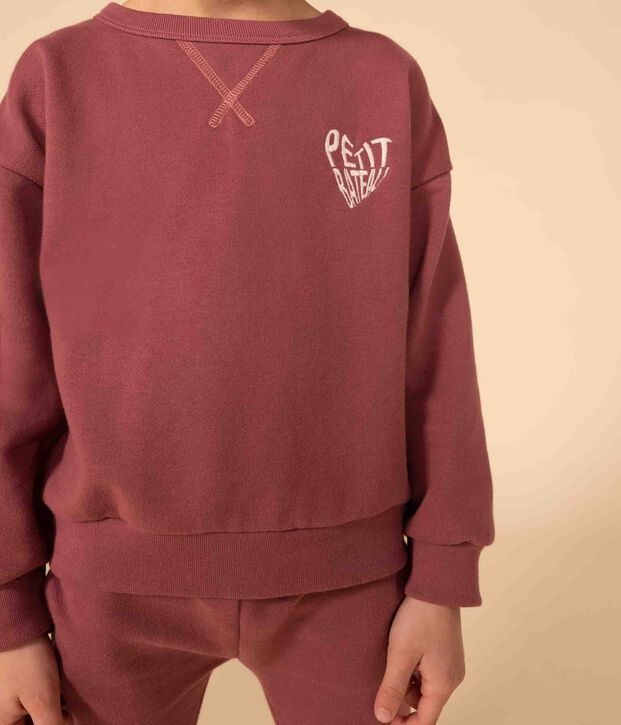 Sweatshirt en molleton enfant marron