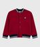Teddy enfant en coton et sherpa uni AMARANTE