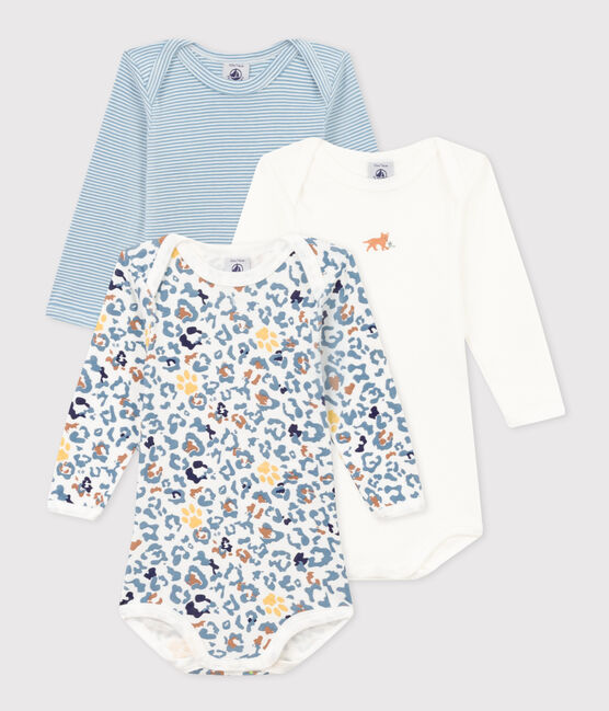 Lot de 3 bodies manches longues bébé en coton variante 1