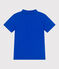 Polo enfant en coton à manches courtes uni bleu PERSE