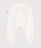 Pantalon à pieds en tubique matelassé  bébé blanc MARSHMALLOW