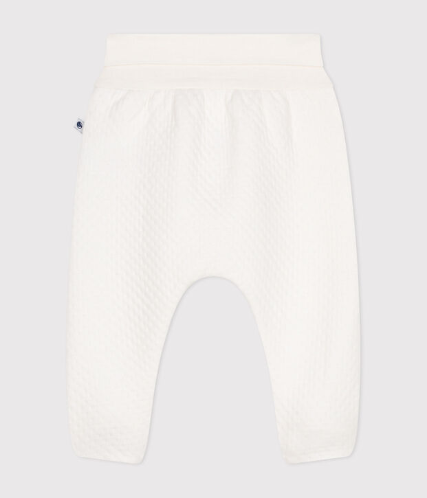 Pantalon &agrave; pieds en tubique matelass&eacute;  b&eacute;b&eacute; blanc