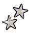 Patch étoiles gris ARGENT