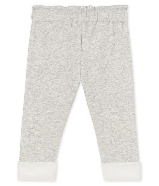 Pantalon bébé fille en maille velours gris BELUGA CHINE CN