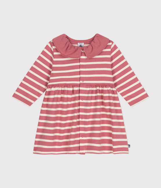 Robe manches longues en jersey épais bébé rose ROSEWOOD/ AVALANCHE