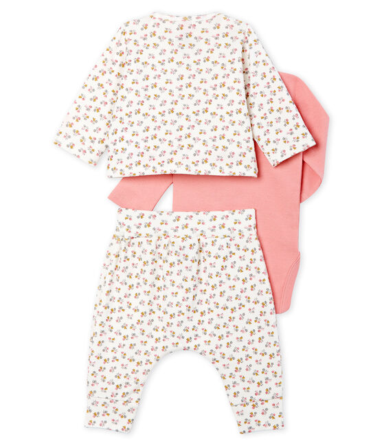 Ensemble Trois Pieces Bebe Fille En Cote Marshmallow Multico Petit Bateau Ensemble Trois Pieces Bebe Fille En Cote Marshmallow Multico Petit Bateau