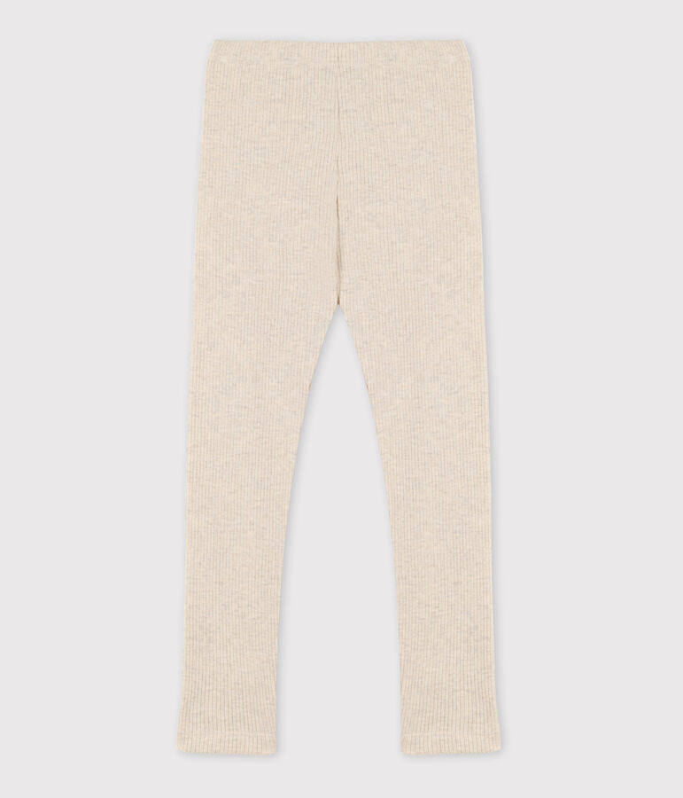 Legging en coton enfant fille beige