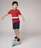 Tee-shirt manches courtes en coton enfant garçon rouge TERKUIT
