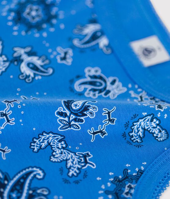 Chemise à bretelles L'ICONIQUE en coton BIO Femme bleu BRASIER/blanc MULTICO