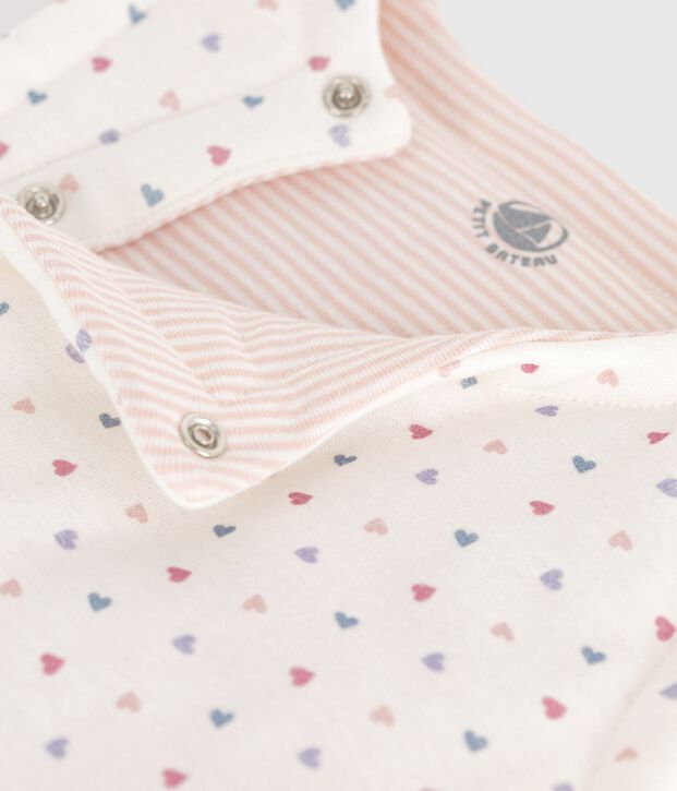 Gilet sans manche r&eacute;versible b&eacute;b&eacute; en coton imprim&eacute; blanc/multicouleur