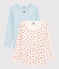 Lot de 2 tee shirts manches longues imprimé fleuri petite fille en coton biologique variante 1