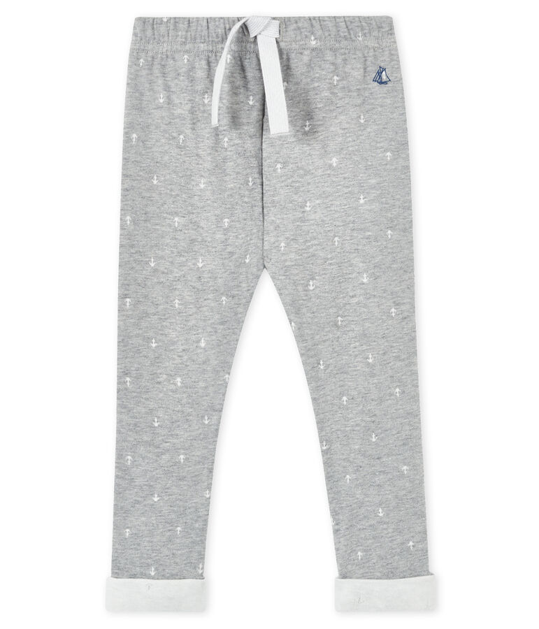 Pantalon b&eacute;b&eacute; gar&ccedil;on gris/blanc