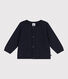 Cardigan bébé en tricot de coton uni