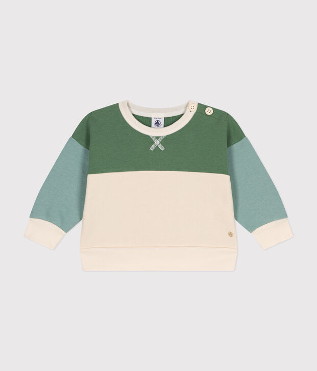 Sweatshirt en molleton b&eacute;b&eacute; &eacute;cru/multicouleur
