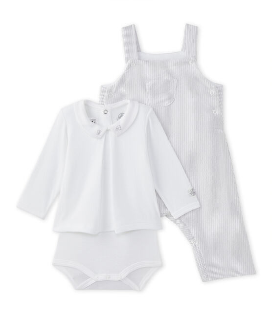 Ensemble bébé garçon 2 pièces blanc ECUME/beige BEIGE