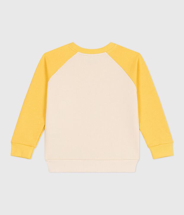 Sweatshirt enfant mixte en coton jaune/multicouleur