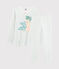 Pyjama petite fille en tubique blanc MARSHMALLOW/blanc MULTICO