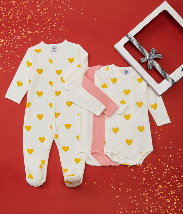 Coffret cadeaux c&oelig;ur b&eacute;b&eacute;. multicouleur