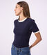 Tee-shirt femme en coton manches courtes uni
