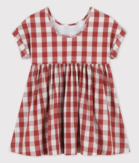 Robe manches courtes en popeline enfant fille OMBRIE/ AVALANCHE