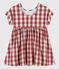 Robe manches courtes en popeline enfant fille OMBRIE/ AVALANCHE
