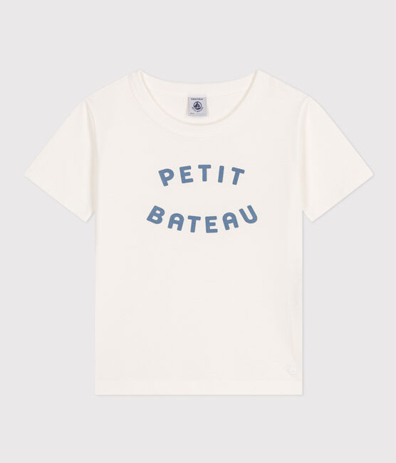 Tee-shirt en jersey léger enfant garçon blanc MARSHMALLOW