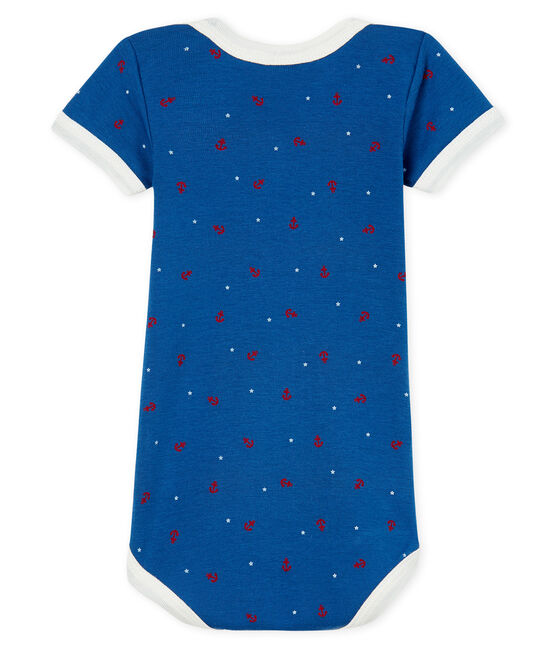 Body manches courtes bébé garçon blanc MARSHMALLOW/blanc MULTICO