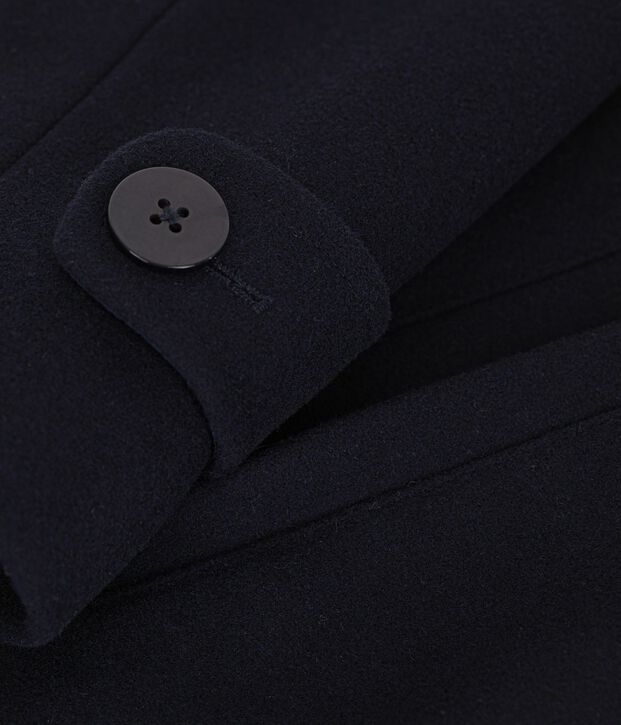 Caban femme en drap de laine bleu marine