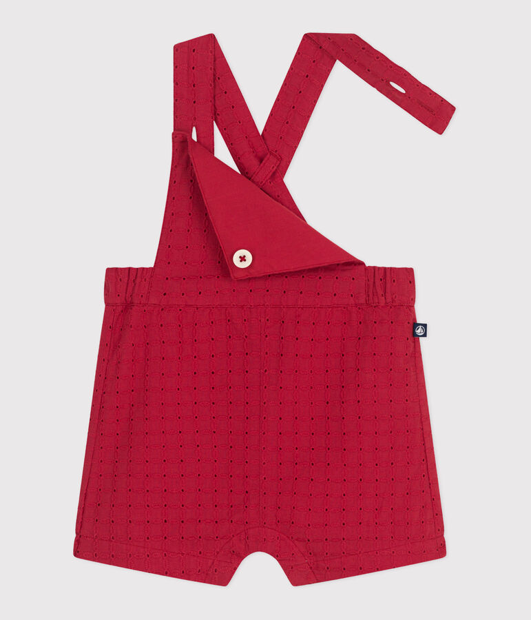 Salopette b&eacute;b&eacute; en coton broderie anglaise jambes courtes SPI