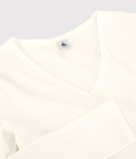 Tee-shirt L'ICONIQUE  cocotte en coton Femme blanc ECUME