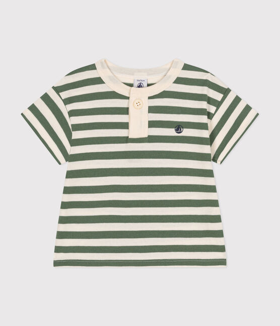Tee-shirt manches courtes en jersey bébé vert CROCO/ AVALANCHE