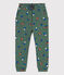 Pantalon de jogging imprimé enfant fille / garçon vert VALLEE/écru MULTICO