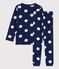 Pyjama à pois en coton enfant bleu MEDIEVAL/blanc MARSHMALLOW