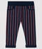 Pantalon bébé garçon en molleton bleu SMOKING/blanc MULTICO