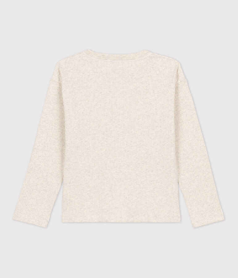Tee-shirt en coton enfant gar&ccedil;on beige MONTELIMAR CHINE