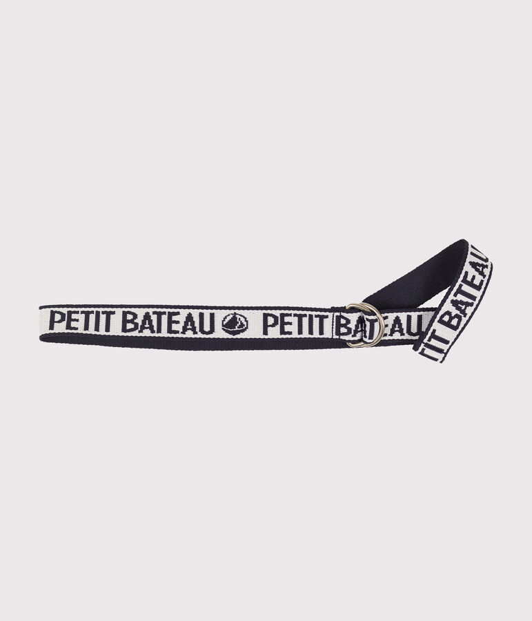 Ceinture logo bleu/blanc