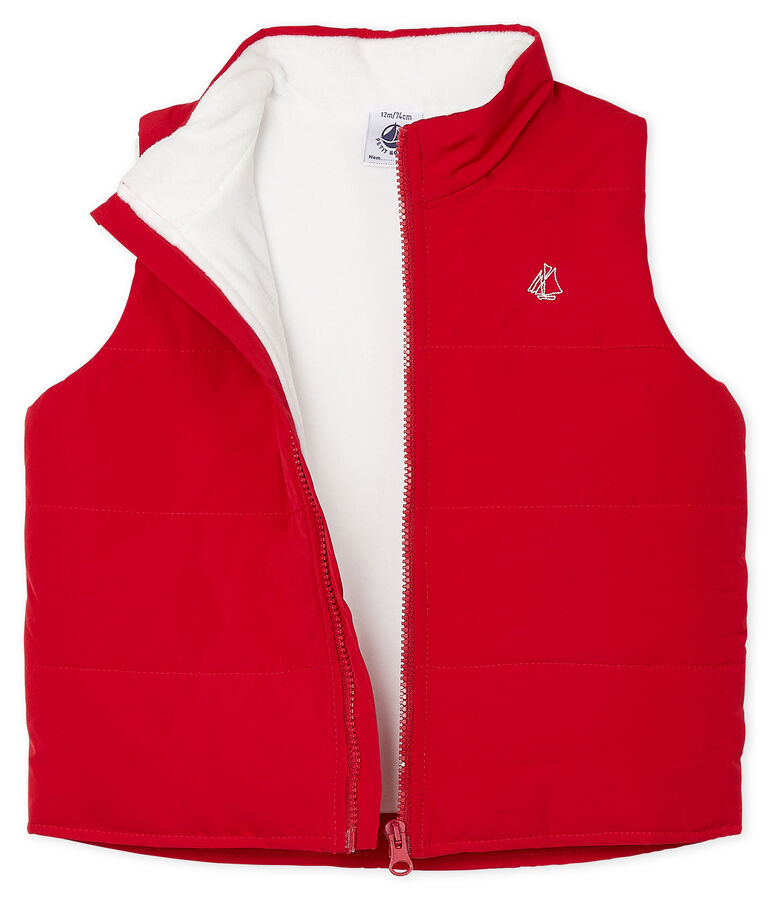Blouson sans manches b&eacute;b&eacute; gar&ccedil;on rouge