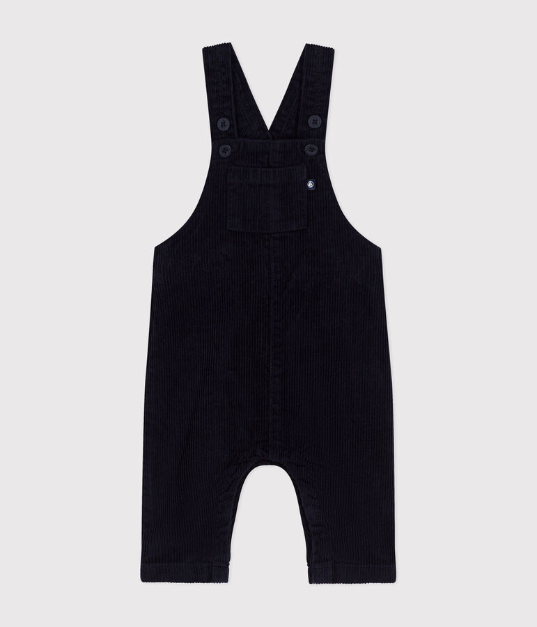 Salopette en velours b&eacute;b&eacute; bleu SMOKING