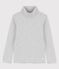 Sous-pull en coton fille gris BELUGA
