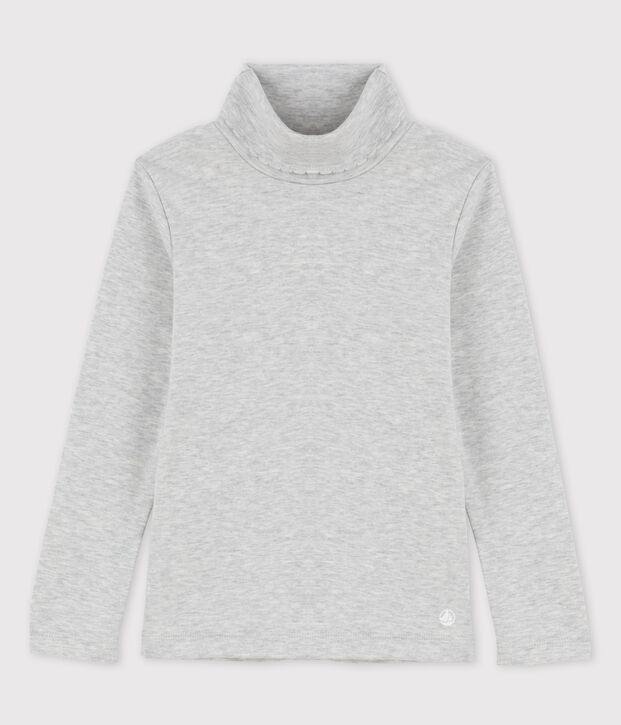 Sous-pull en coton fille gris