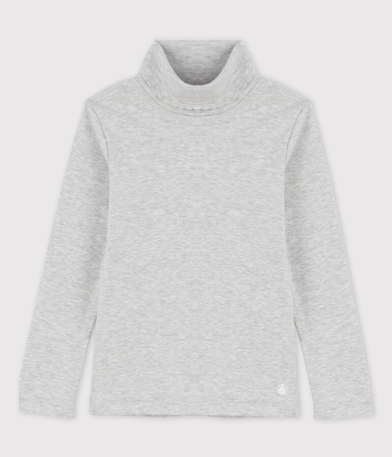 Sous-pull en coton fille gris BELUGA