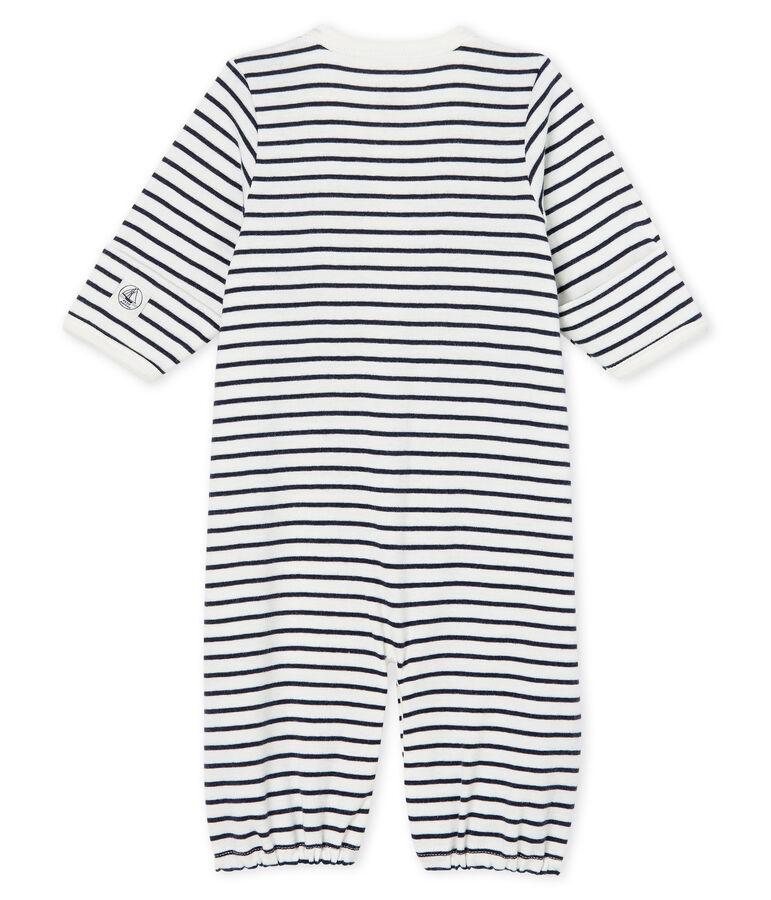 Combisac b&eacute;b&eacute; en c&ocirc;te blanc/bleu