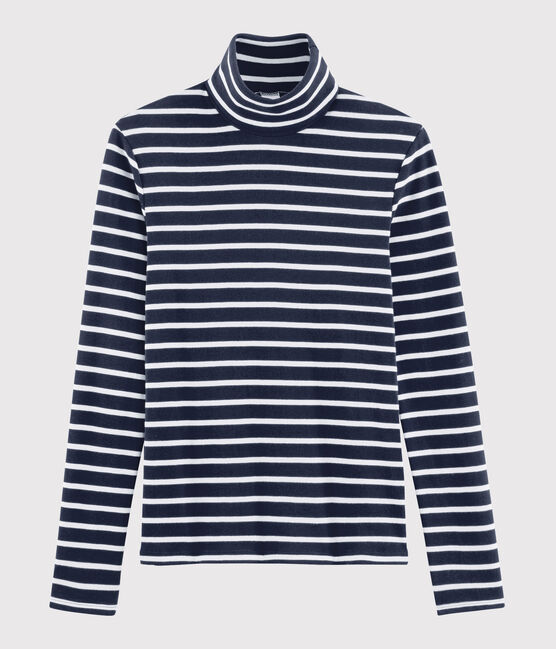 Sous pull iconique Femme bleu SMOKING/blanc MARSHMALLOW