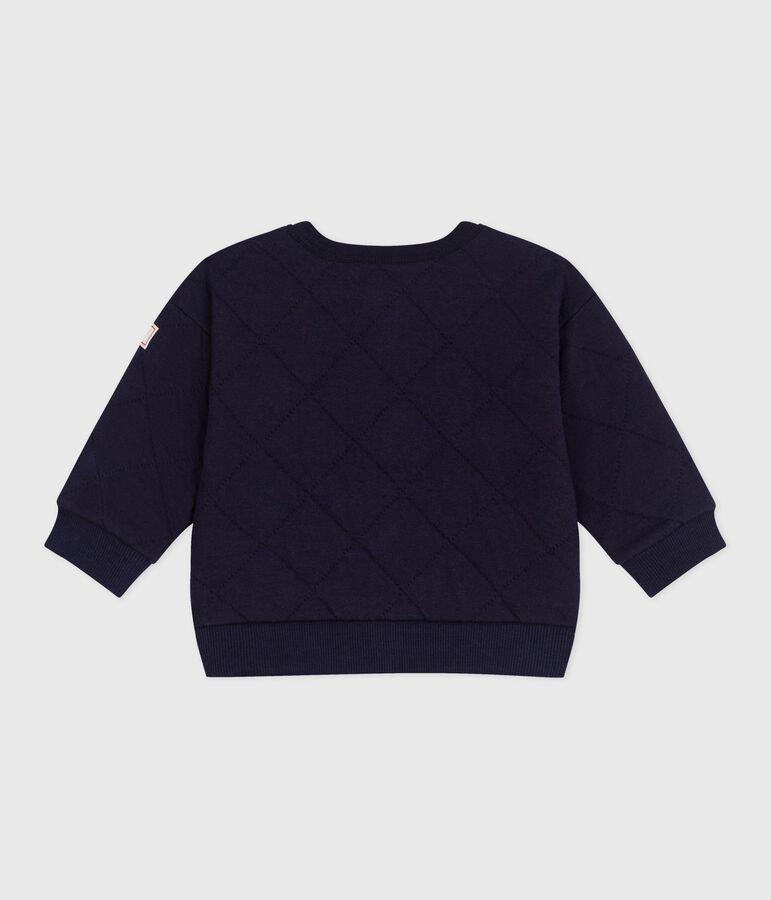 Cardigan b&eacute;b&eacute; en coton &eacute;pais uni bleu SOIR