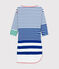 Robe réédition Hyères femme blanc LAIT/bleu SURF