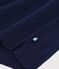 Pull sans manches femme en laine et coton uni bleu marine
