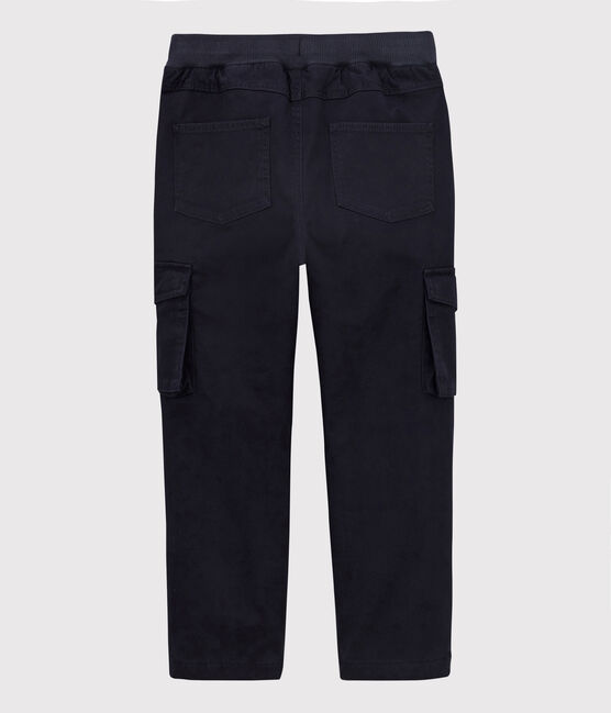 Pantalon regular en gabardine  enfant garçon bleu SMOKING
