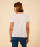 Tee-shirt Le Droit col rond en lin femme blanc ECUME